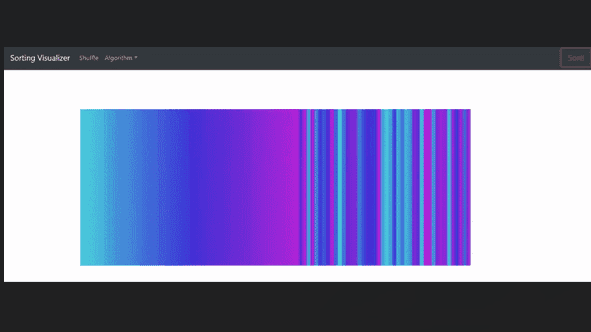 Sorting Algorithms visualized as a Spectrum