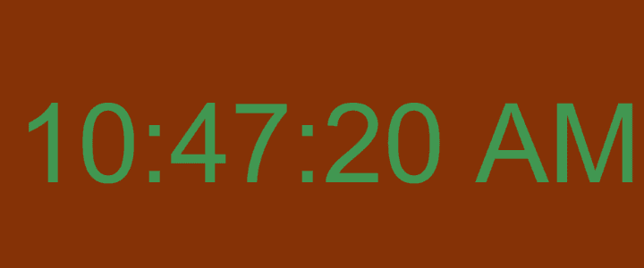 Colorful/Formatted Clock