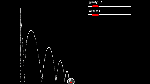 Applying forces to a ball with mass