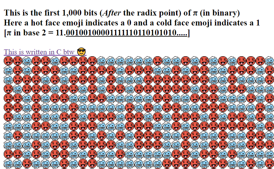 10PRINT PI with emojis